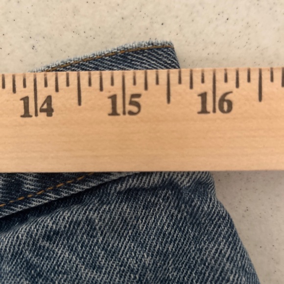 Levis 550 Jeans Women’s 14S Vintage High Rise Mom Red Tag Medium Wash Logo Denim - Picture 10 of 11